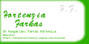hortenzia farkas business card